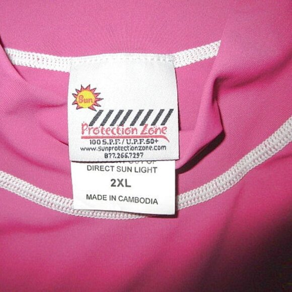 NWT Sun Protection Zone Rashguard Size L Swimsuit Top UPF Crop Short Sleeves - Picture 4 of 9
